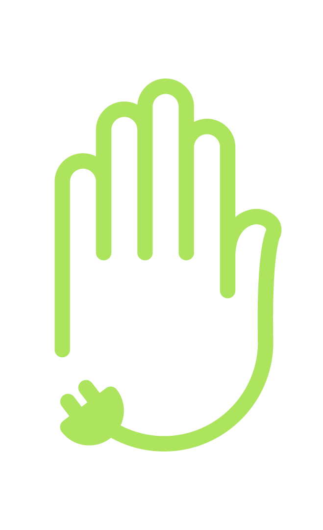 Green Transparent Hand