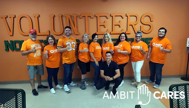 Ambit Cares Volunteer Working